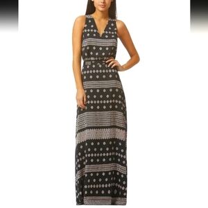 Avec Les Filles Moroccan Tile-Print Maxi Dress